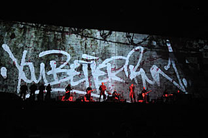 Event management, corporate video, animated graphics, animated text, business presentations, The Wall 30th anniversary tour, Pink Floyd