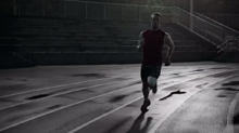 A runner rounding a track moves through his life of training and then being in an accident that causes his leg loss, but now he's back in the Canadian Paralympics in this inspirational video. 