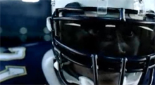A football athlete visualizes his moves before he makes them on the field. This motivational video for Nike results in a touchdown!