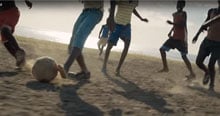 Satu plays futbol and shares a selfless gift with his friends